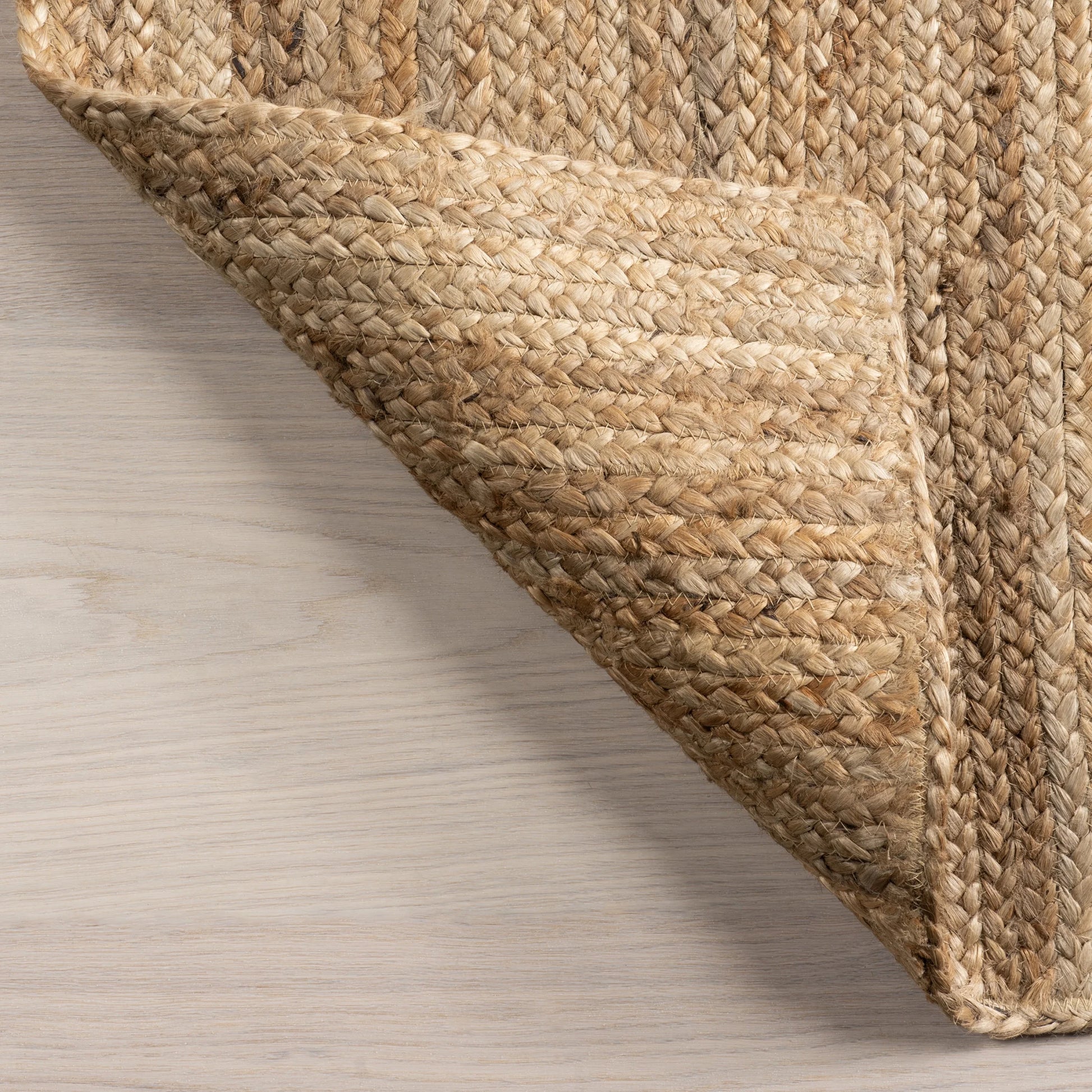 Rigo Hand Woven Farmhouse Jute Area Rug, Oval 6' X 9', Natural