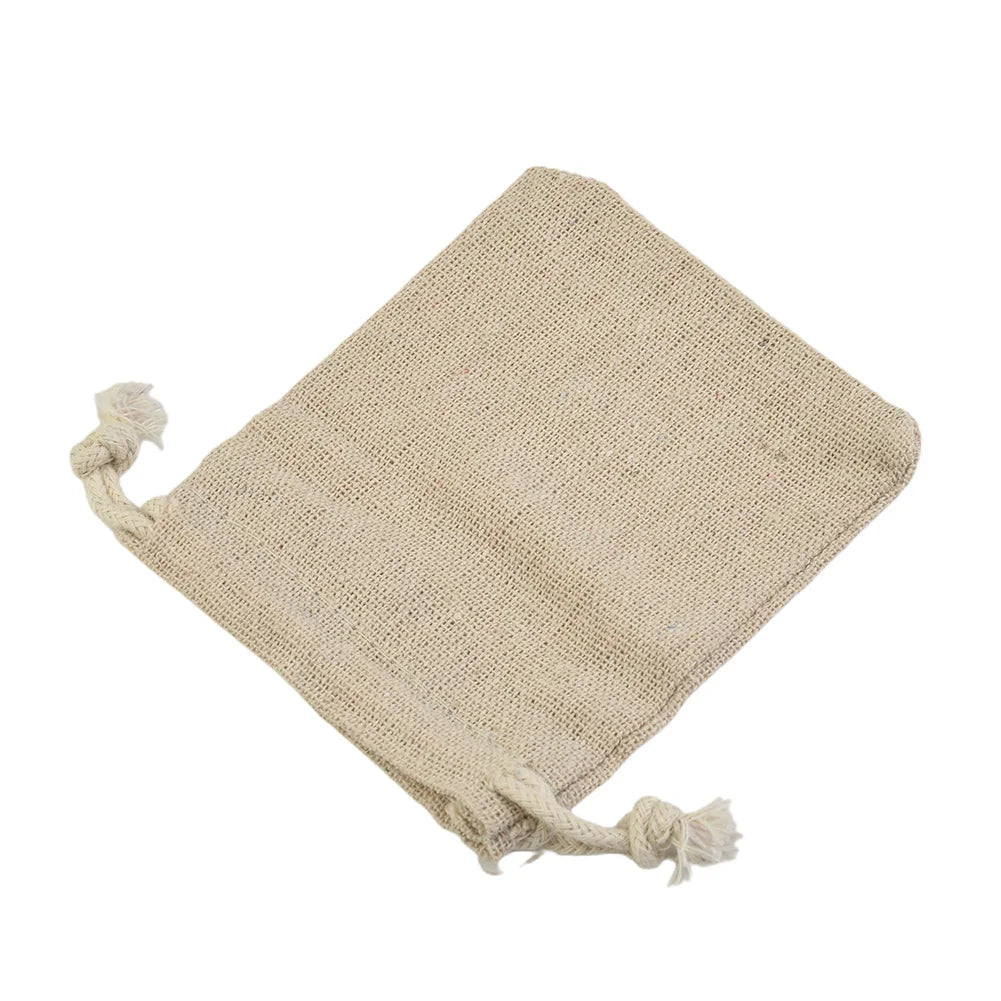 50 Pcs Small Linen Jute Drawstring Gift Bags Pouch Wedding Party Favours Sack Jewelries Gift Makeup Products Candy Fruits Bags