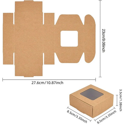 24 Pcs Rectangle Jewelry Box, 3.1X2X1" Tan Cardboard Jewelry Boxes Kraft Paper Gift Packaging Boxes Christmas Gift Paper