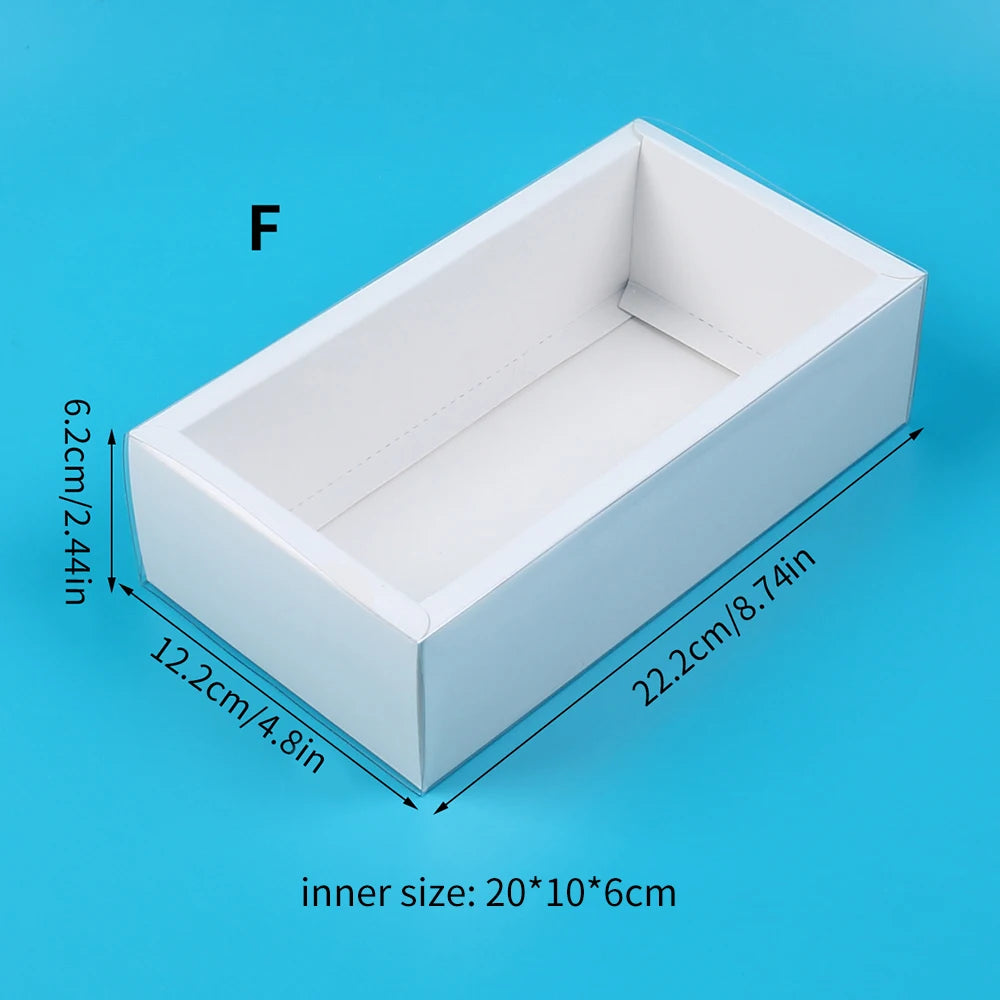 10Pcs Pull-Out Gift Boxes Drawer Kraft Paper Boxes with Clear Window Gift Jewelry Packaging Business Wedding Birthday Party