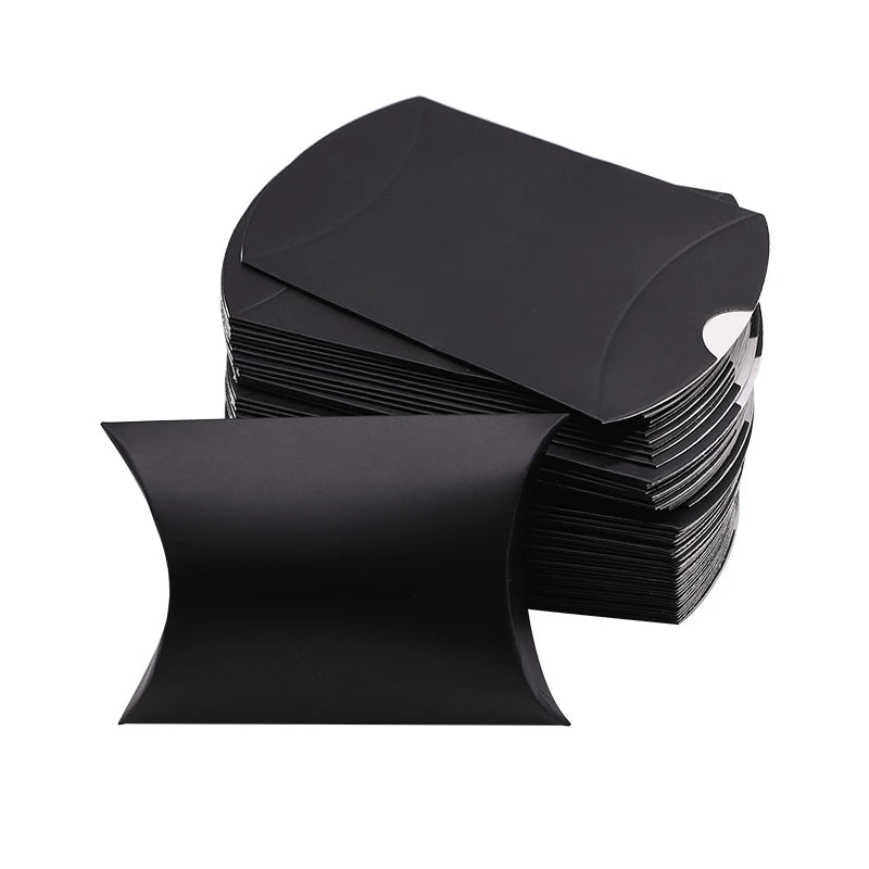 10/20/30Pcs Pillow Candy Box Kraft Paper Christmas Gift Packaging Boxes Candy Bags Wedding Favors Birthday Party Decorations