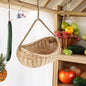 JJSQ Wicker Woven Basket with Jute Rope Handle Garden Harvest Basket Wicker S...