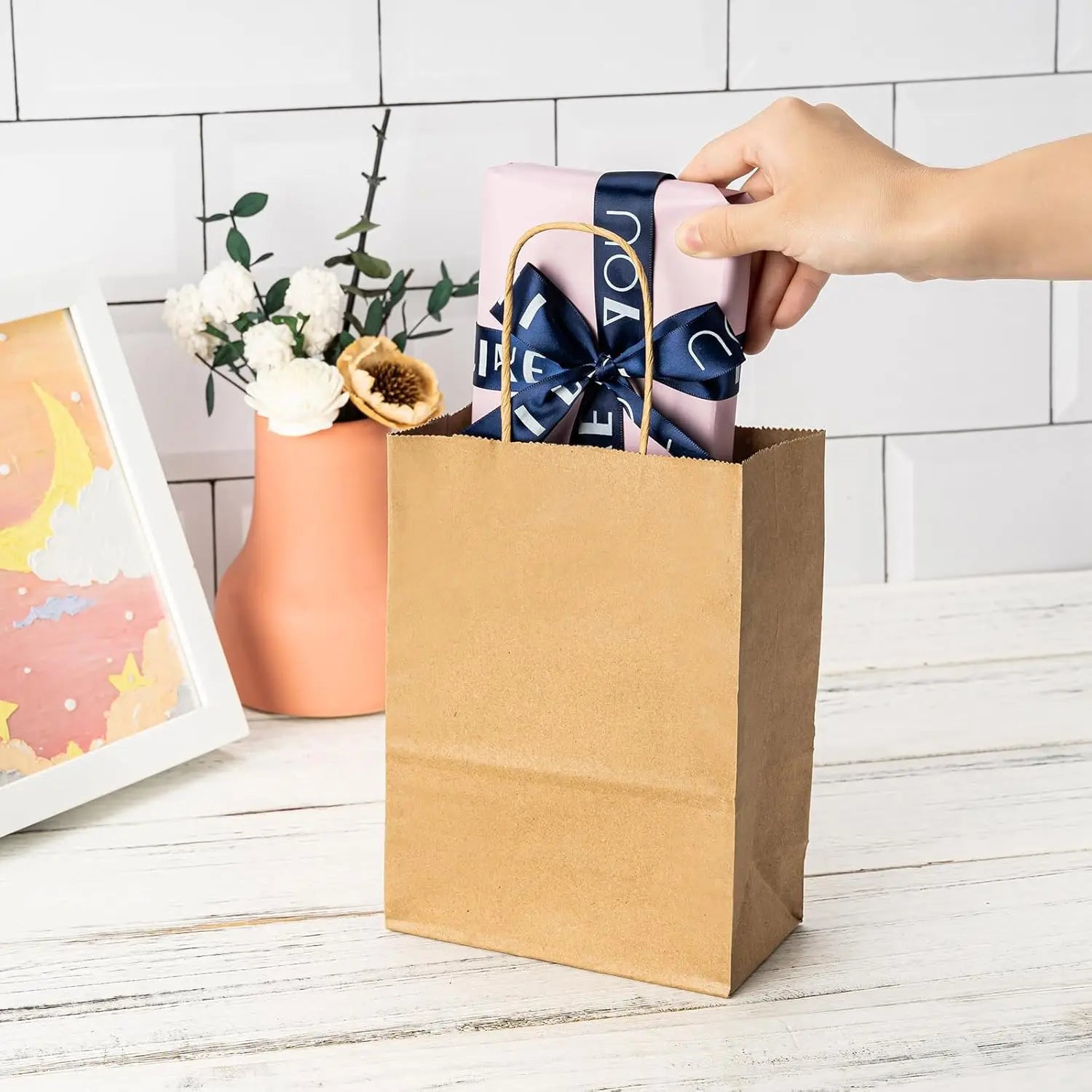 Kraft Paper Bags, Etiquette, Holiday Gift Bags, Takeout Fast Food Packaging Bags, Milk Tea and Coffee Packaging Bags