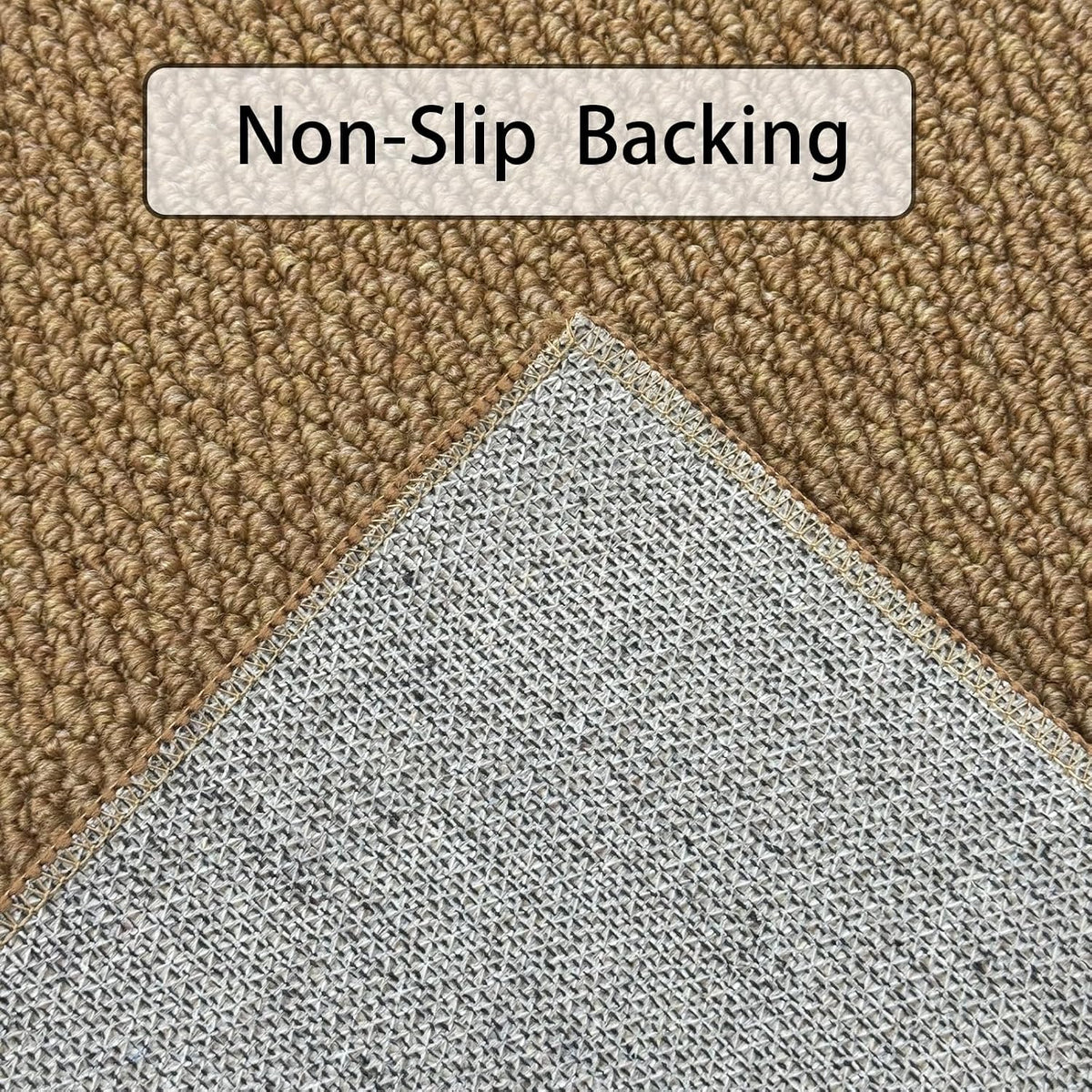 Kitchen Mat Set - 3 Pcs Faux Jute Laundry Room Rugs Kitchen Sink Mat, Farmhouse Entrance Doormat, Washable Area Rug for Bedroom Entryway Hallway Mudroom Decor, Indoor/Outdoor, Coffee
