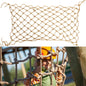 Jute Hemp Rope Net (4Ftx8Ft), Heavy Duty Natural Climbing Safety Rope Netting Balcony Stairs Fence Garden Playground Protection Net Indoor & Outdoor Decor Rope Net