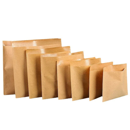 100PCS Disposable Kraft Paper Bag Oil Proof Paper Bag Food Packaging Bags Packaging Parchment Paper Baking Paper Air Fryer