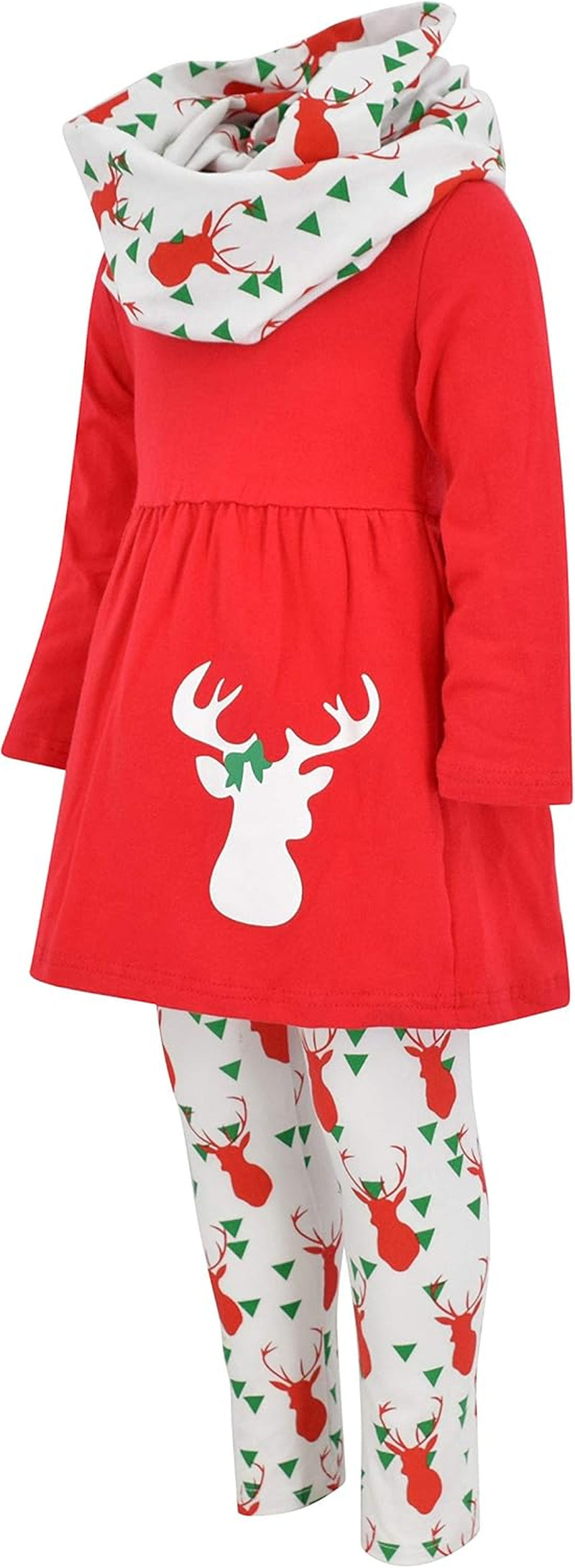 Girls Outfits Toddler 3 Piece Tunic Legging and Scarf Girls' Clothing Sets