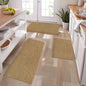 Kitchen Mat Set - 3 Pcs Faux Jute Laundry Room Rugs Kitchen Sink Mat, Farmhouse Entrance Doormat, Washable Area Rug for Bedroom Entryway Hallway Mudroom Decor, Indoor/Outdoor, Coffee