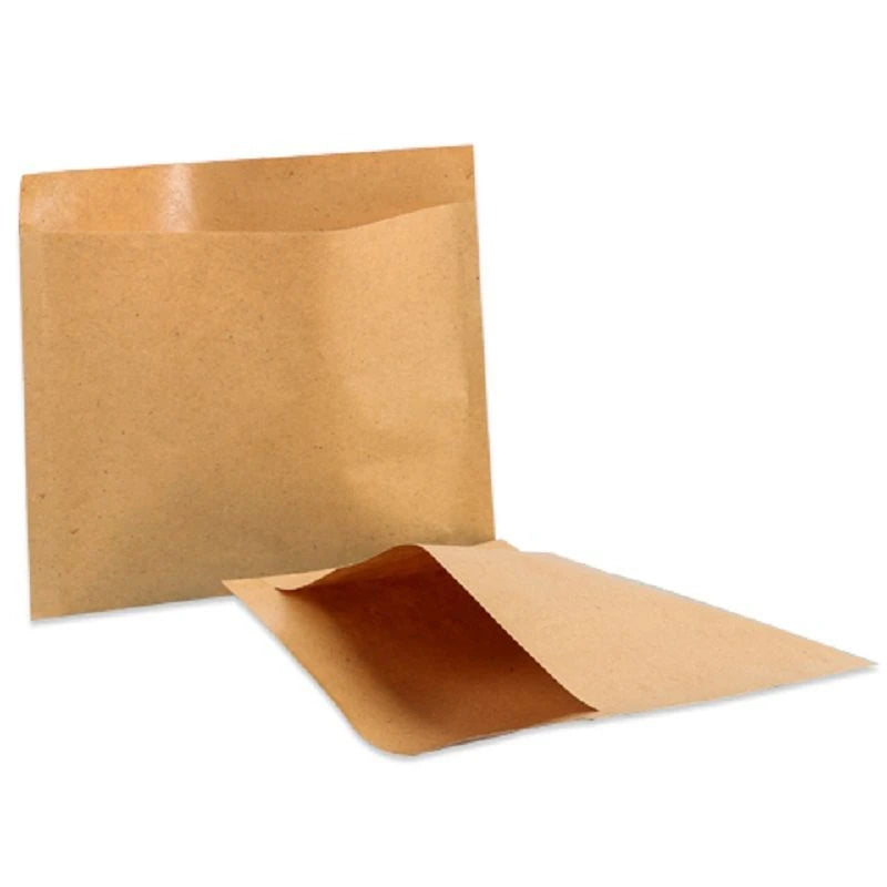 100PCS Disposable Kraft Paper Bag Oil Proof Paper Bag Food Packaging Bags Packaging Parchment Paper Baking Paper Air Fryer