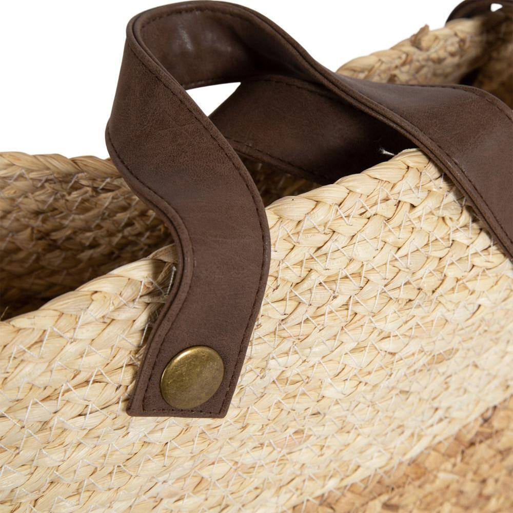 Hermosa Natural Brown/Gray 16 In. X 13 In. Seagrass Decorative Basket