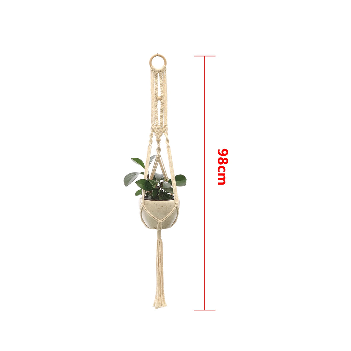 Hanging Plant Handmade Macrame Plant Hanger Flower Pot Planter Hanger Wall Decor Courtyard Garden Hanging Planter Hanging Basket